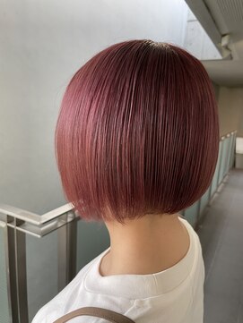 ガルボヘアー 名古屋栄店(garbo hair) ピンクカラー10代20代ハイトーンボブヘアケアブリーチ