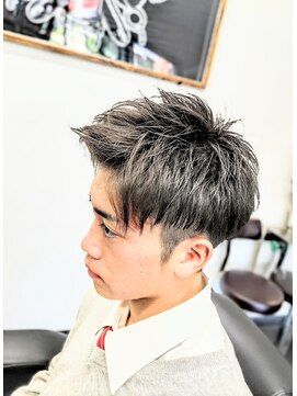アゲイシ(hair club AGEISHI) 人気の爽やかアップバング2ブロックショートヘアー
