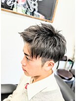 アゲイシ(hair club AGEISHI) 人気の爽やかアップバング2ブロックショートヘアー