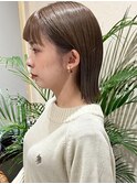 透明感カラー/オリーブグレージュ/セミショート/ボブ