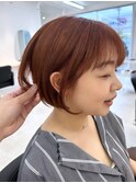 ブリーチなしオレンジブラウン/髪質改善