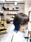 インナーブルー/インナーカラー/ウルフ/ブリーチ/学割U24/学割