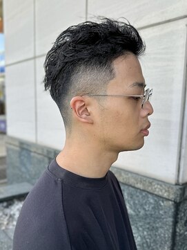 エクファフォーメン(EX-FA FOR MEN) カルマパーマ/ベリーショート/ダークアッシュ/ニュアンスパーマ