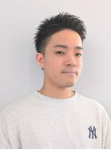 黒髪スパイキーショートツイストパーマ 2階