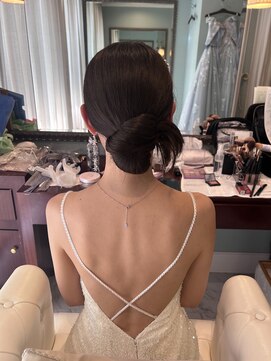 ブラウ ネイル パーティー(Blau Nail Party) ウェディングヘア カチモリ シニヨン