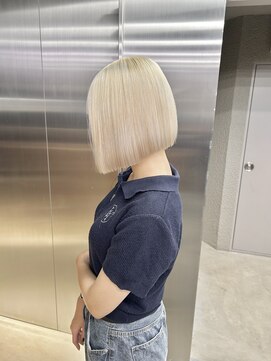 ペレ 栄店(PELE) 黒髪/ボブルフ/ネビージュ/小顔/ワンレン/栄/髪質改善/前髪