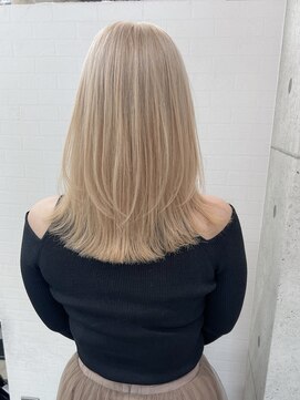 リティアンドビューティースタジオモッズシブヤ(LITTY&beauty studio M.O.D shibuya) ホワイトベージュ　ブリーチカラー　ベージュカラー