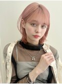 大人かわいいワンカールミディアムボブ10代20代30代40代