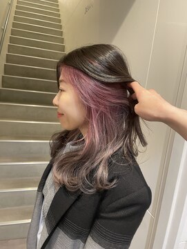 アイリー 名古屋(A/LEE) インナーグラデーション/ピンクグレー/春カラー