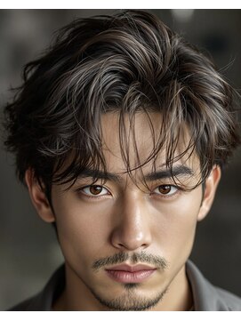 メンズエス 天満扇町(mens esu) yaアッシュブラウンカラー/ニュアンスパーマ