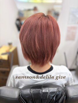 サムソンアンドデリラ ギブ(samson&delila give) ショートスタイルのピンクカラー☆