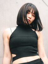キャプチャー 海老名(capture) 透明感ブラック・切りっぱなしボブ・カリナ風・ヘアアワード韓国