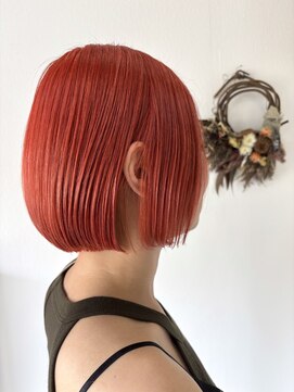 ジェムヘアスタジオ 湘南平塚南口店(Gem Hair Studio) ブラッドオレンジ×ツヤボブ【Gem 神原】