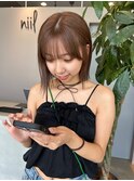 《 sakura 》パッっとボブ × ブリーチなしミルクティーベージュ