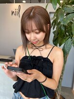 ニール(niil)&nbsp;《 sakura 》パッっとボブ × ブリーチなしミルクティーベージュ