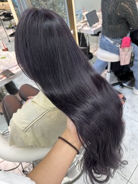 ロンドルピナス 小倉(Lond Lupinus) ミディアムヘア暗めカラー/デザインカラー/フェイスフレーミング