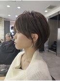 20代30代40代小顔くすみベージュマッシュショート