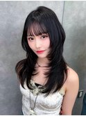 ★似合わせカット韓国 メルティカラーフェミニンロング
