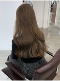 ヘーゼルベージュミルクティーベージュブリーチなしダブルカラー
