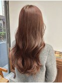 艶髪暖色ブラウン◎春カラーオレンジブラウンゆる巻き