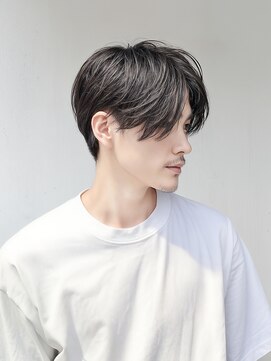 3Peace Hair 恵比寿 メンズ縮毛矯正/メンズ髪質改善/曲がる縮毛矯正 毛流れセンターパート/ナチュラルセンターパート/ルーズショート