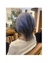ヘアーオアシス ビオトープサン(Hair Oasis biotope SUN)&nbsp;ショートルーツカラー　ブルー×グレイ