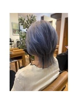 ヘアーオアシス ビオトープサン(Hair Oasis biotope SUN) ショートルーツカラー ブルー×グレイ