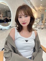 エヌ 大阪梅田茶屋町(enu)&nbsp;海外風顔まわりレイヤーカット×ショコラブラウン