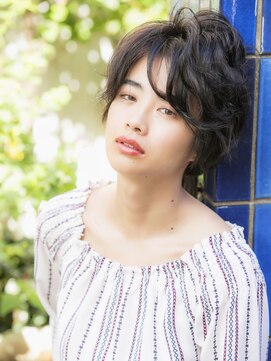 パティオン(PATIONN) しっかり大きめカールが可愛いダークブルージュショートスタイル