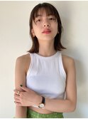 切りっぱなしストレートロブ○