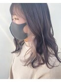 【Zina】フェザーバング/ダークラベンダーアッシュ/20代30代40代