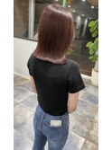 ラベンダーカラー × 切りっぱなしボブ