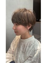 サンド 表参道(sand)&nbsp;ショートボブパーマ20代30代40代イヤリングカラー大人可愛い