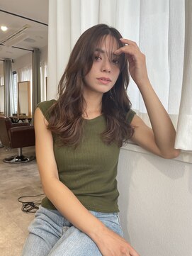 イニット 奈良新大宮(init.) 20代30代40代ブルーブラック韓国レイヤーこなれロング