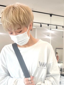 ワク 岡崎店(waku) ベージュ/ブリーチ/ダブルカラー