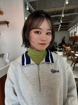 ルッチ 立川(LUCCI) 【HIDETO】ボブ ボブレイヤー グレージュカラー