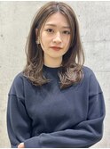大人可愛い×小顔前髪×ベージュカラー×美髪×エアリーロングc