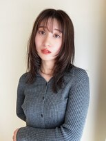 ロロン(LORONG) セミロングスタイル レイヤースタイル アッシュベージュ