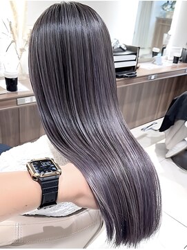 アッシュ 大宮店(Ash) ラベンダーグレー系バレイヤージュ