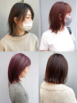 アクセル エルヴェ 城東店(AXCEL E'LEVER)の写真/【駅東/ベルヴィ向かい】透明感カラー、季節の旬カラー、大人女性の魅せるカラーなどご希望に幅広く対応＊