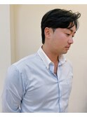 刈り上げないショート/センターパート/ナチュラルパーマ