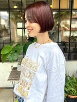 モク 京都北白川店(MOK) 【深みレッド】前髪のラインでかわいく