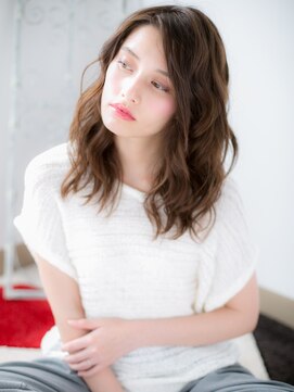 スペース 海浜幕張(spes) 海浜幕張/髪質改善/かきあげバング!ニュアンスカラー大人波巻きf