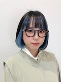 ペールブルーインナーカラー☆20代30代40代50代