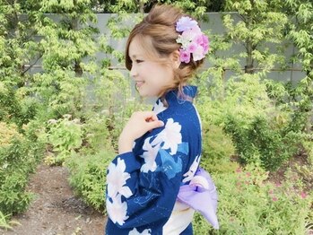 グースカ(guusca)の写真/[イベントの日に☆浴衣+ヘアセット¥6000]池袋東口徒歩1分☆早朝受付OK◎綺麗な着付を♪