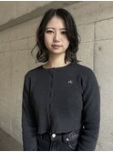 インナーカラー/透明感カラー/ボブ/透明感ブラック