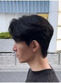 韓国風2wayセンターパートマッシュショートニュアンスパーマ