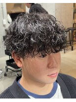 ブルニール 心斎橋(BLEUNIR)&nbsp;波巻きツイストスパイラルパーマ　刈り上げ　マッシュ