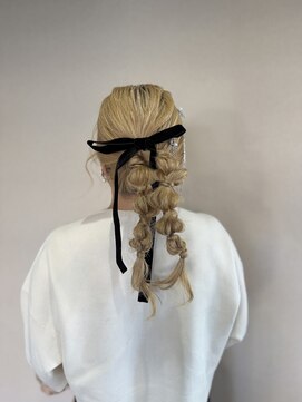 編みおろしスタイル/ついん編みおろし/ミディアム