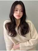 《SOYON》ウェーブパーマ ニュアンスカラー ロングレイヤー